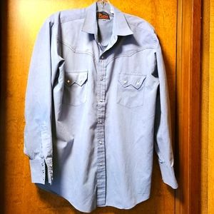 Plains Western Wear Shirt with snaps, sz L